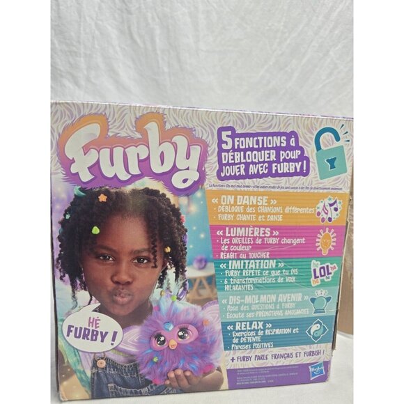 2023 Furby Purple Interactive Plush Toy FRENCH Speaking - Picture 9 of 11